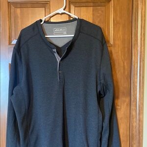 Eddie Bauer Charcoal Henley Top